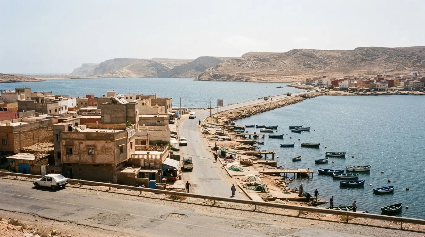 Route et paysage à Nador, Maroc